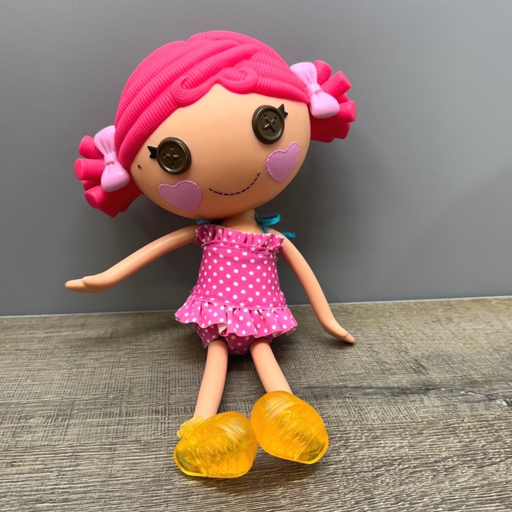 MGA Entertainment Lalaloopsy Doll Pink Hair Polka Dot Dress Yellow Shoes 2011